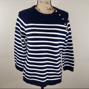 {CHAPS} Nautical Striped Sweater